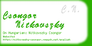 csongor nitkovszky business card